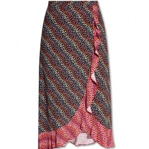 Paul Smith Asymmetrical Skirt in Red and Black